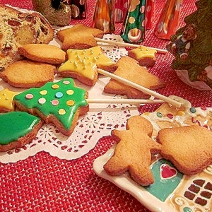 大豆粉クリスマスロリポップクッキー